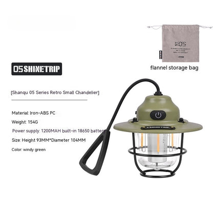 Outdoor Camping Lantern Pine Cone Lamp Chandelier