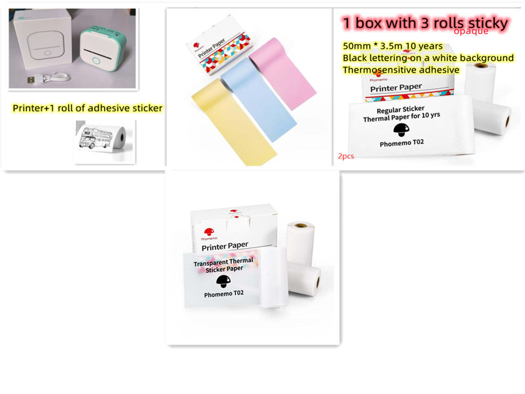 Portable Mini Thermal Label Printer / Printer Bluetooth-compatible Mini Label Printer Price Tag