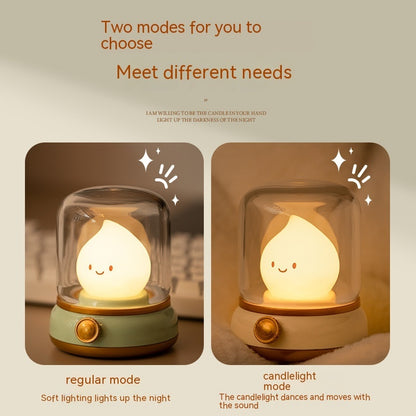 LED Cute Night Lamp / Retro Small Night Lamp Bedroom / Mini Creative Desktop Lamp / USB Rechargeable Portable Cartoon Table Lamp For Coffee Bar Hotel Bedroom Home Decor