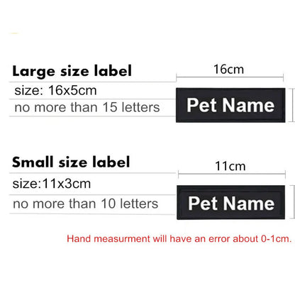 Dog Harness Label Sticker Custom Tag