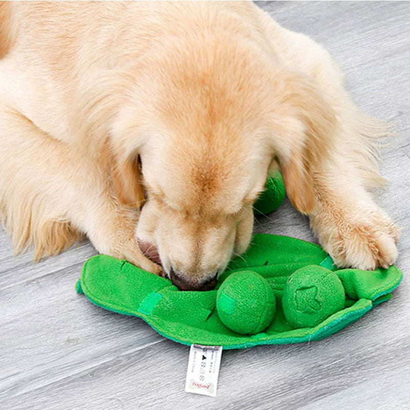 Pet Toy Dog Sniffing IQ Puzzle Molar Rod Stuffed Pod Hiding Food Sound Relieving Stuffy Handy Gadget