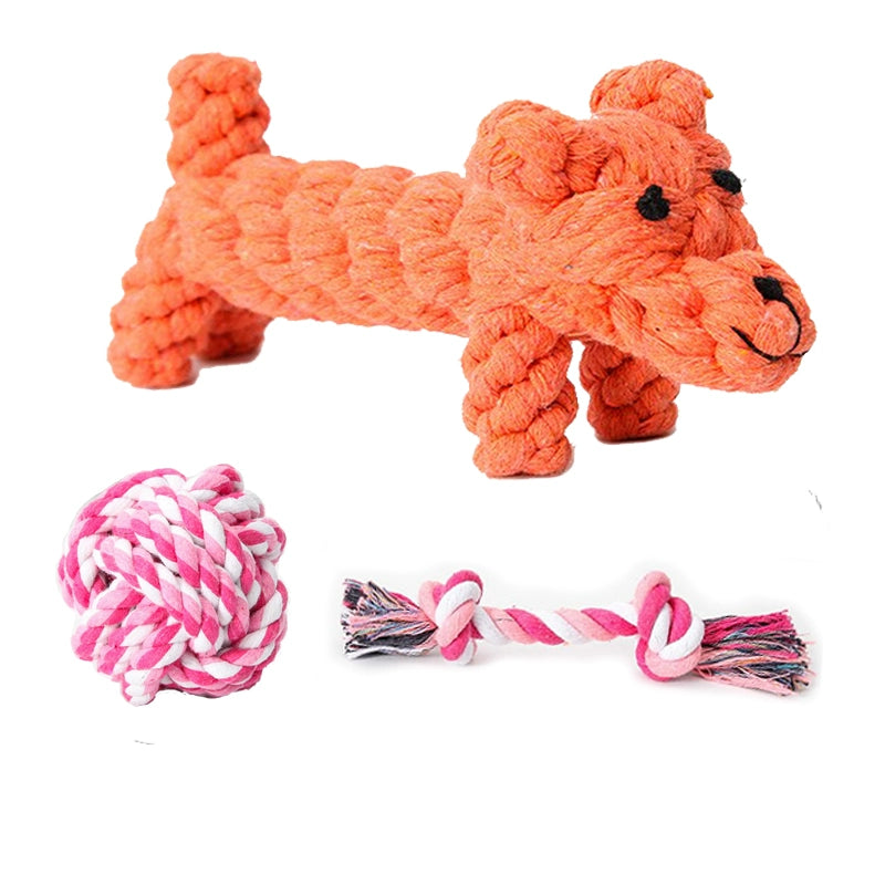 Puppy Dog Tooth Cleaning Puzzle Interaction Puppy Knot Toy