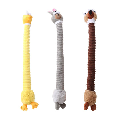 Long Cartoon Long Neck Animal Gnawing Dog Toy Sound Grinding Accompany Bichon Corgi Golden Retriever Samo