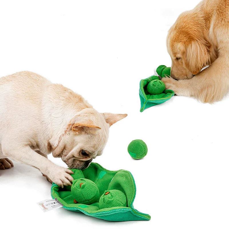 Pet Toy Dog Sniffing IQ Puzzle Molar Rod Stuffed Pod Hiding Food Sound Relieving Stuffy Handy Gadget