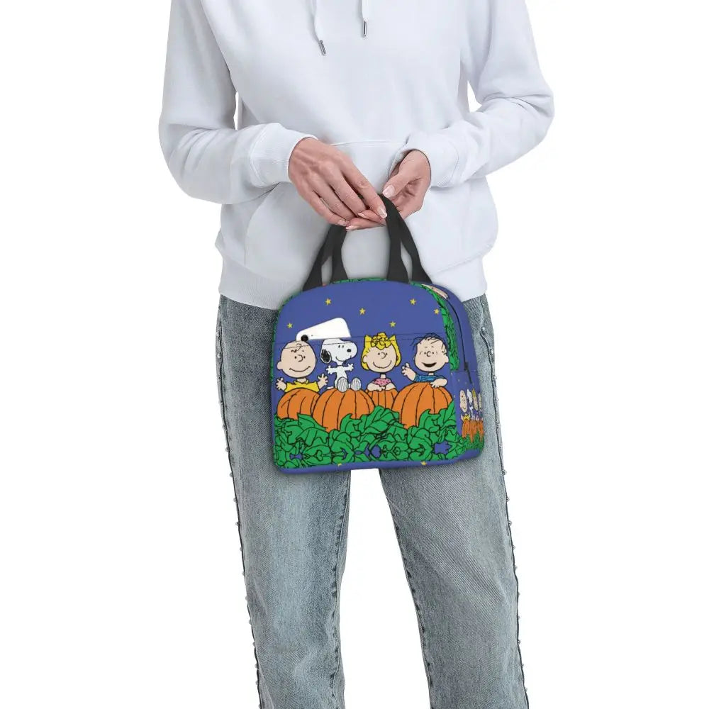 Cartoon Snoopy Insulated Lunch Bag - Portable Thermal Cooler Tot