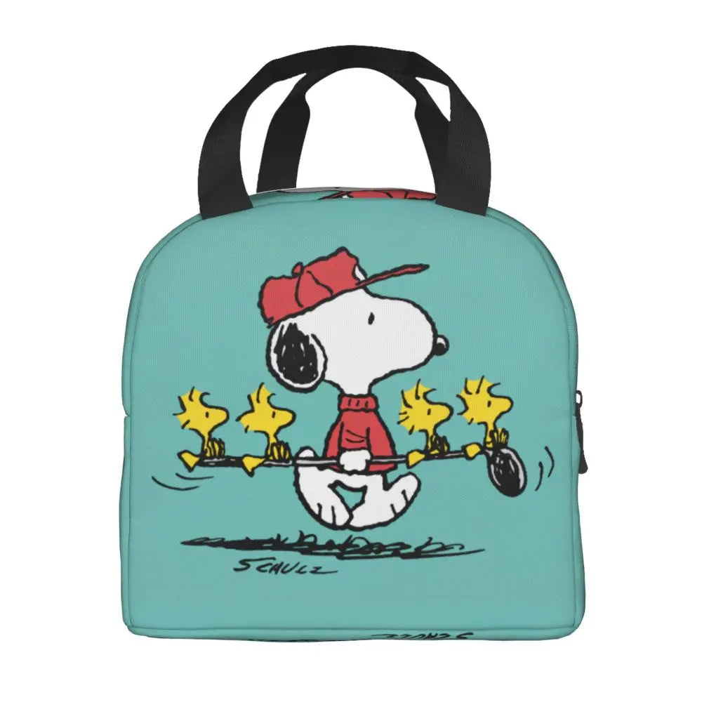 Cartoon Snoopy Insulated Lunch Bag - Portable Thermal Cooler Tot