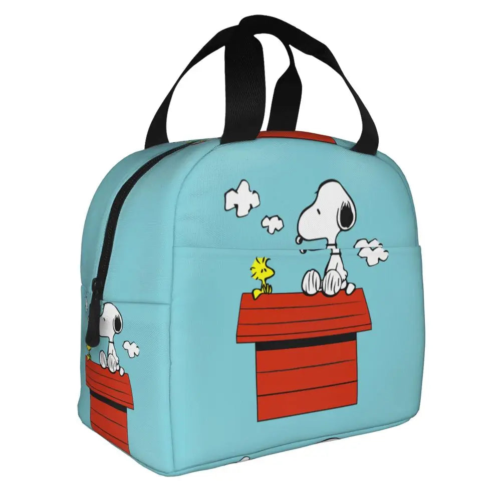 Cartoon Snoopy Insulated Lunch Bag - Portable Thermal Cooler Tot