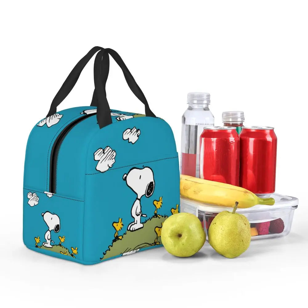 Cartoon Snoopy Insulated Lunch Bag - Portable Thermal Cooler Tot