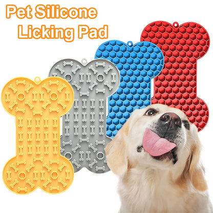 Bone Shape Silicone Slow Feeding Licking Pad