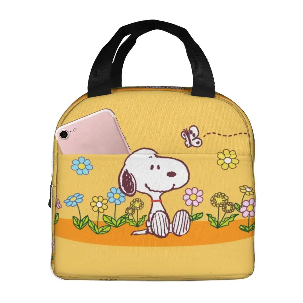 Cartoon Snoopy Insulated Lunch Bag - Portable Thermal Cooler Tot