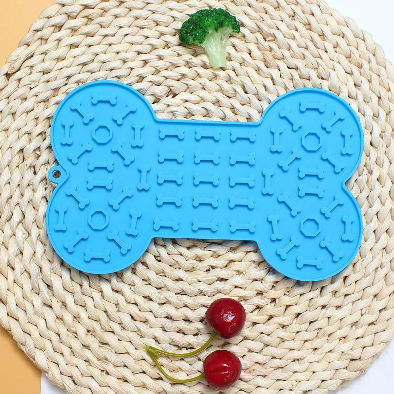 Bone Shape Silicone Slow Feeding Licking Pad