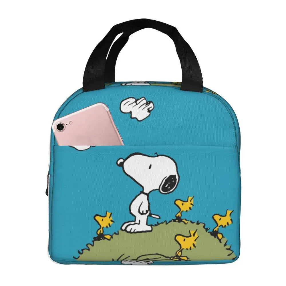 Cartoon Snoopy Insulated Lunch Bag - Portable Thermal Cooler Tot