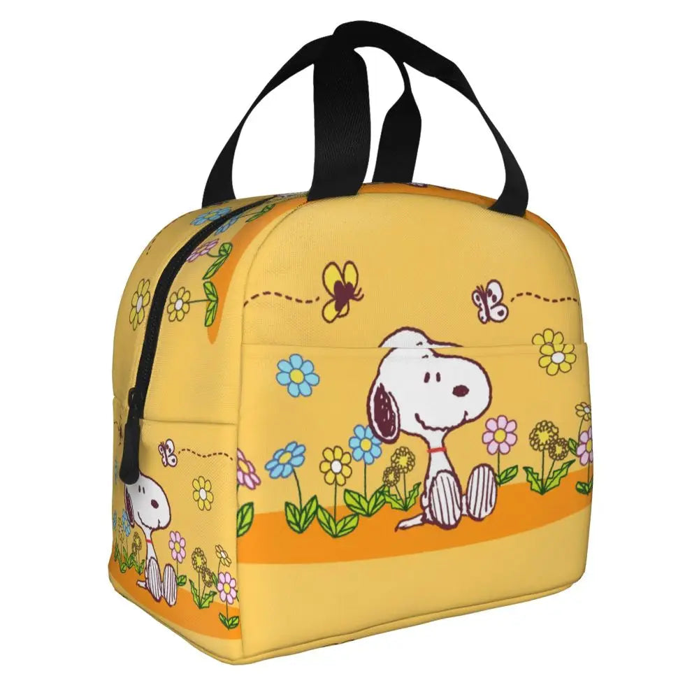 Cartoon Snoopy Insulated Lunch Bag - Portable Thermal Cooler Tot