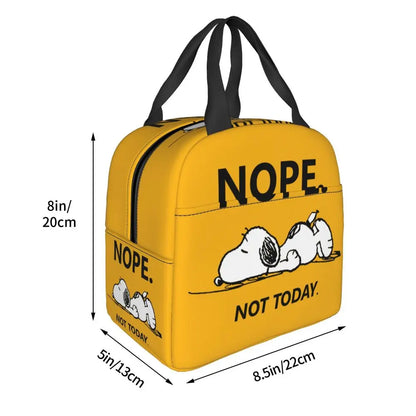 Cartoon Snoopy Insulated Lunch Bag - Portable Thermal Cooler Tot