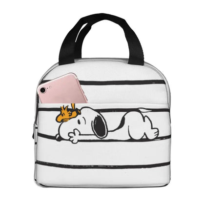 Cartoon Snoopy Insulated Lunch Bag - Portable Thermal Cooler Tot