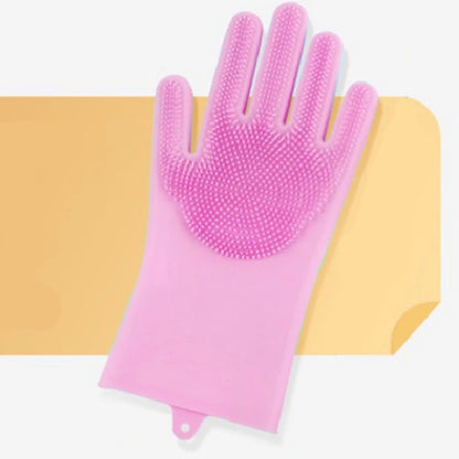 Pet Grooming Bathing Gloves Dog Cat Bathing Shampoo Massaging Cleaning Cleanner Sponge Silicon Hair Removal Glove