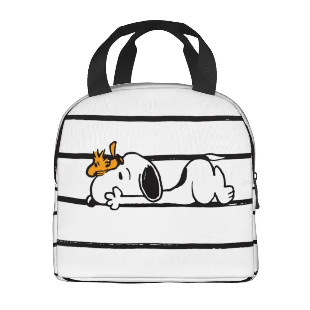 Cartoon Snoopy Insulated Lunch Bag - Portable Thermal Cooler Tot