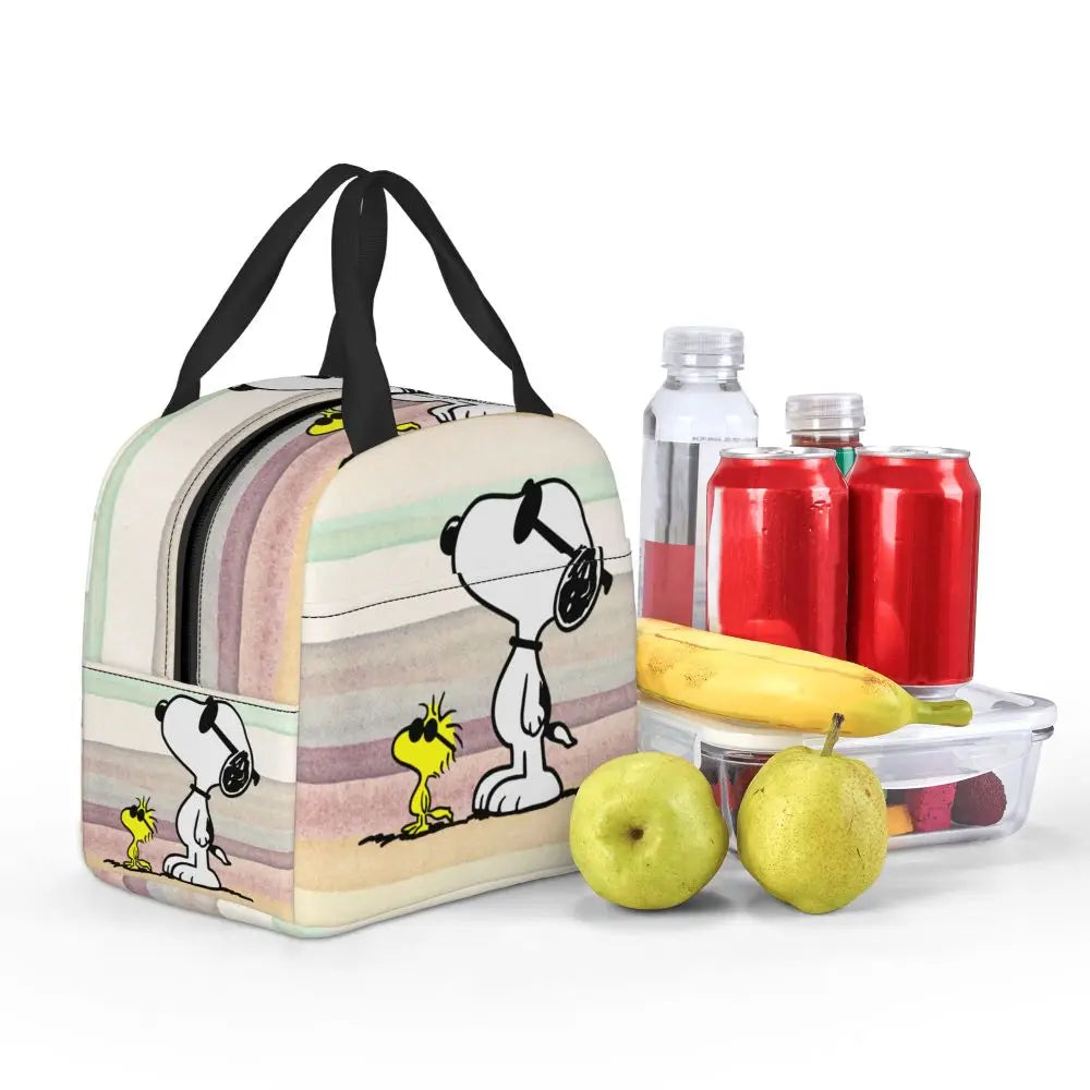 Cartoon Snoopy Insulated Lunch Bag - Portable Thermal Cooler Tot