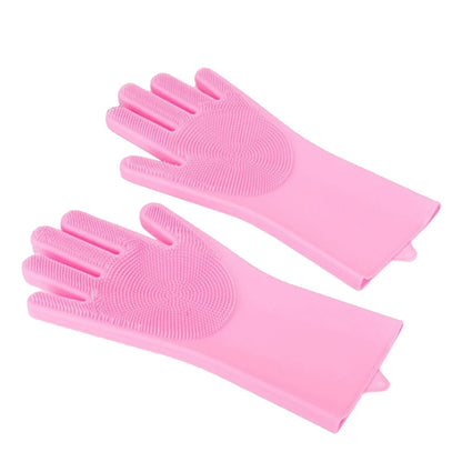 Pet Grooming Bathing Gloves Dog Cat Bathing Shampoo Massaging Cleaning Cleanner Sponge Silicon Hair Removal Glove