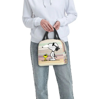 Cartoon Snoopy Insulated Lunch Bag - Portable Thermal Cooler Tot