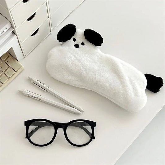 Running Dog Plush Animal Pencil Case