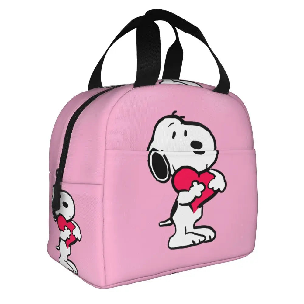 Cartoon Snoopy Insulated Lunch Bag - Portable Thermal Cooler Tot