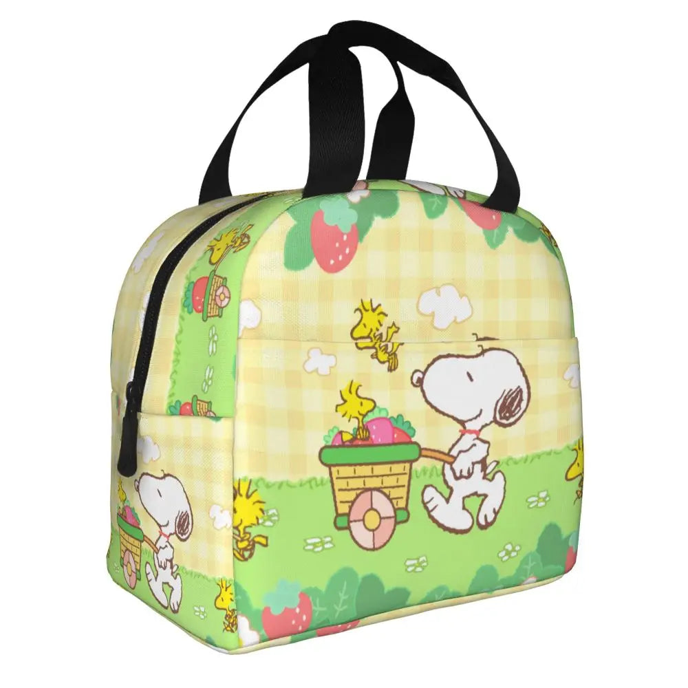 Cartoon Snoopy Insulated Lunch Bag - Portable Thermal Cooler Tot