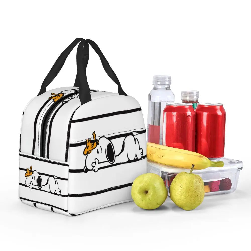 Cartoon Snoopy Insulated Lunch Bag - Portable Thermal Cooler Tot