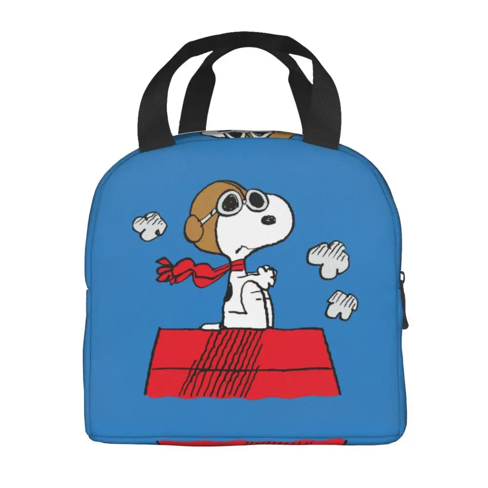 Cartoon Snoopy Insulated Lunch Bag - Portable Thermal Cooler Tot