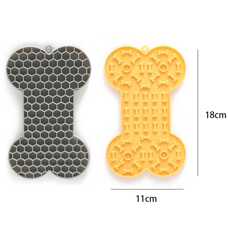 Bone Shape Silicone Slow Feeding Licking Pad