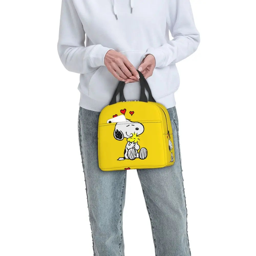 Cartoon Snoopy Insulated Lunch Bag - Portable Thermal Cooler Tot