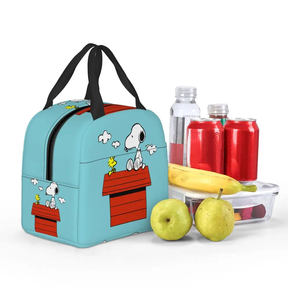 Cartoon Snoopy Insulated Lunch Bag - Portable Thermal Cooler Tot