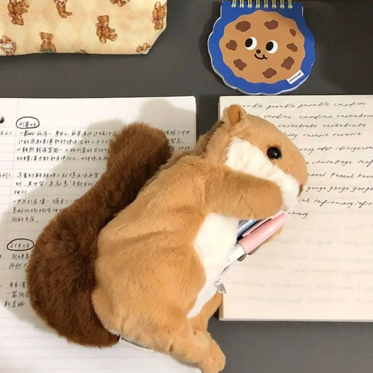 Squirrel Plush Pencil Case