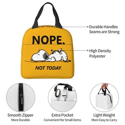 Cartoon Snoopy Insulated Lunch Bag - Portable Thermal Cooler Tot