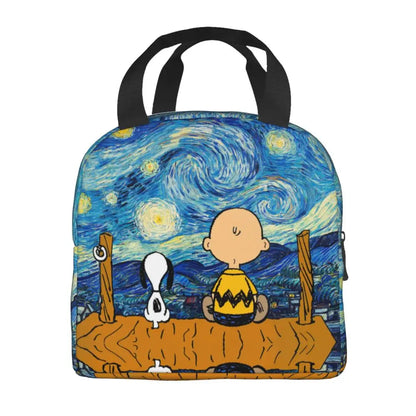 Cartoon Snoopy Insulated Lunch Bag - Portable Thermal Cooler Tot