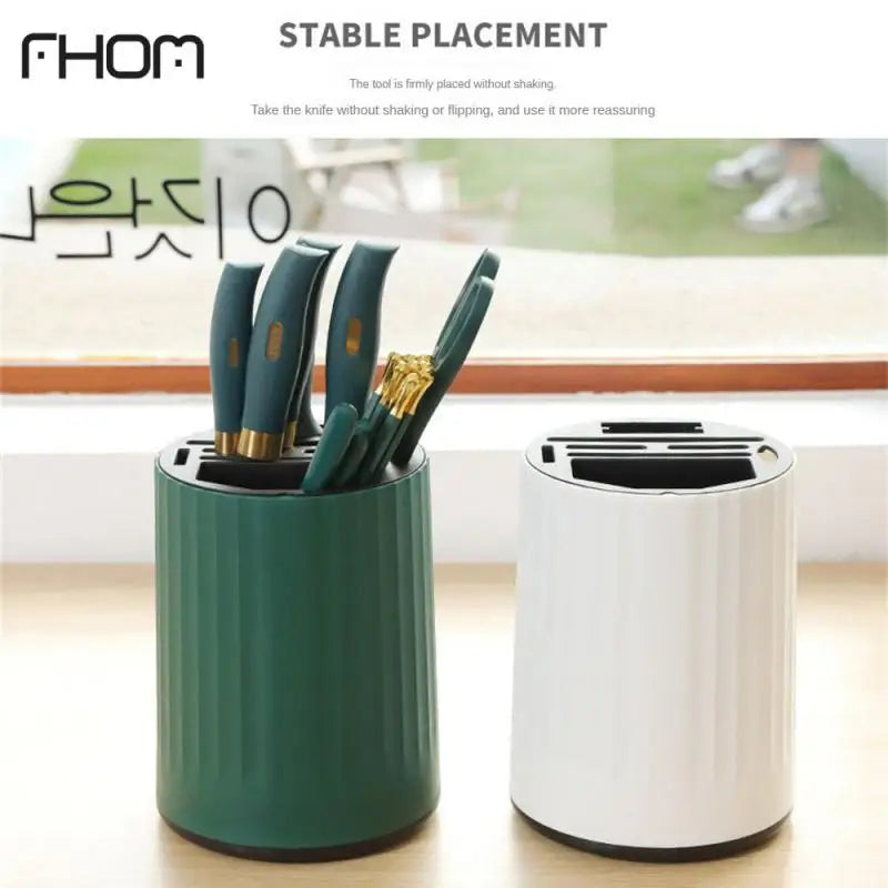 Kitchen 360° Rotating Storage Rack Multi-functional Household Chopsticks Knives Tableware Storage Holder Home Organization