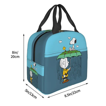 Cartoon Snoopy Insulated Lunch Bag - Portable Thermal Cooler Tot