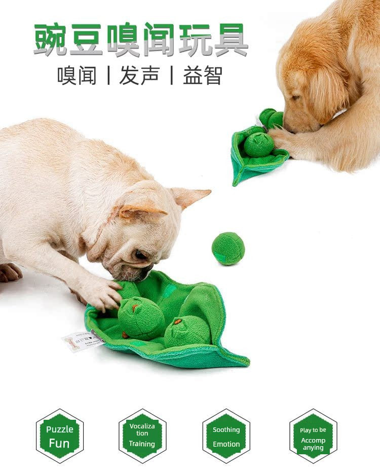 Pet Toy Dog Sniffing IQ Puzzle Molar Rod Stuffed Pod Hiding Food Sound Relieving Stuffy Handy Gadget