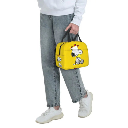 Cartoon Snoopy Insulated Lunch Bag - Portable Thermal Cooler Tot