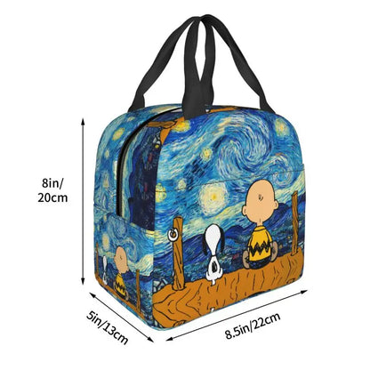 Cartoon Snoopy Insulated Lunch Bag - Portable Thermal Cooler Tot