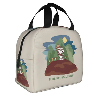 Cartoon Snoopy Insulated Lunch Bag - Portable Thermal Cooler Tot