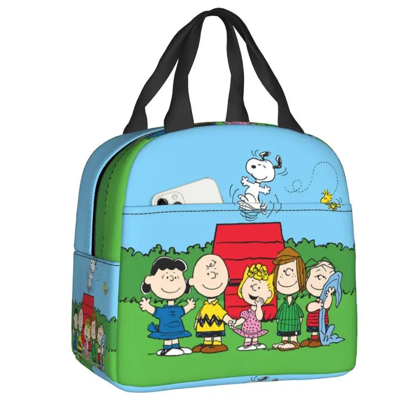 Cartoon Snoopy Insulated Lunch Bag - Portable Thermal Cooler Tot