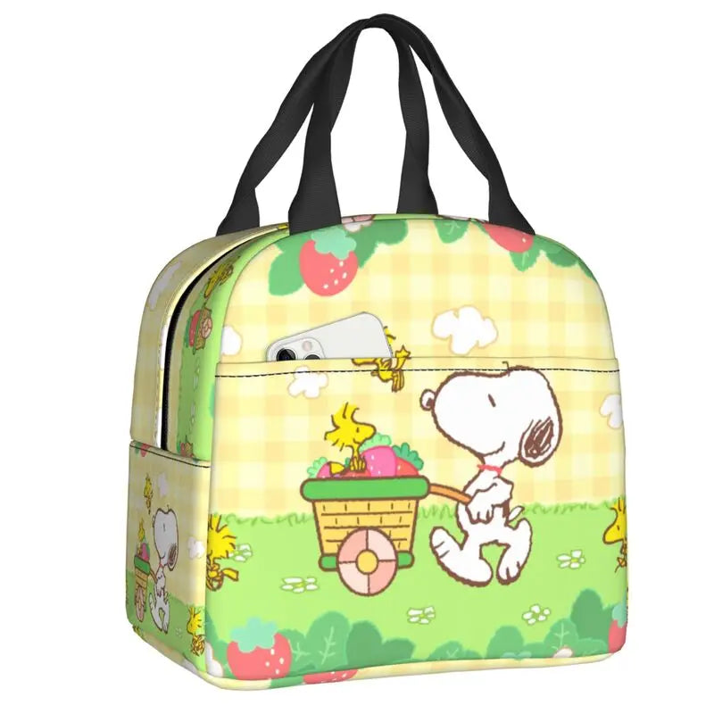 Cartoon Snoopy Insulated Lunch Bag - Portable Thermal Cooler Tot