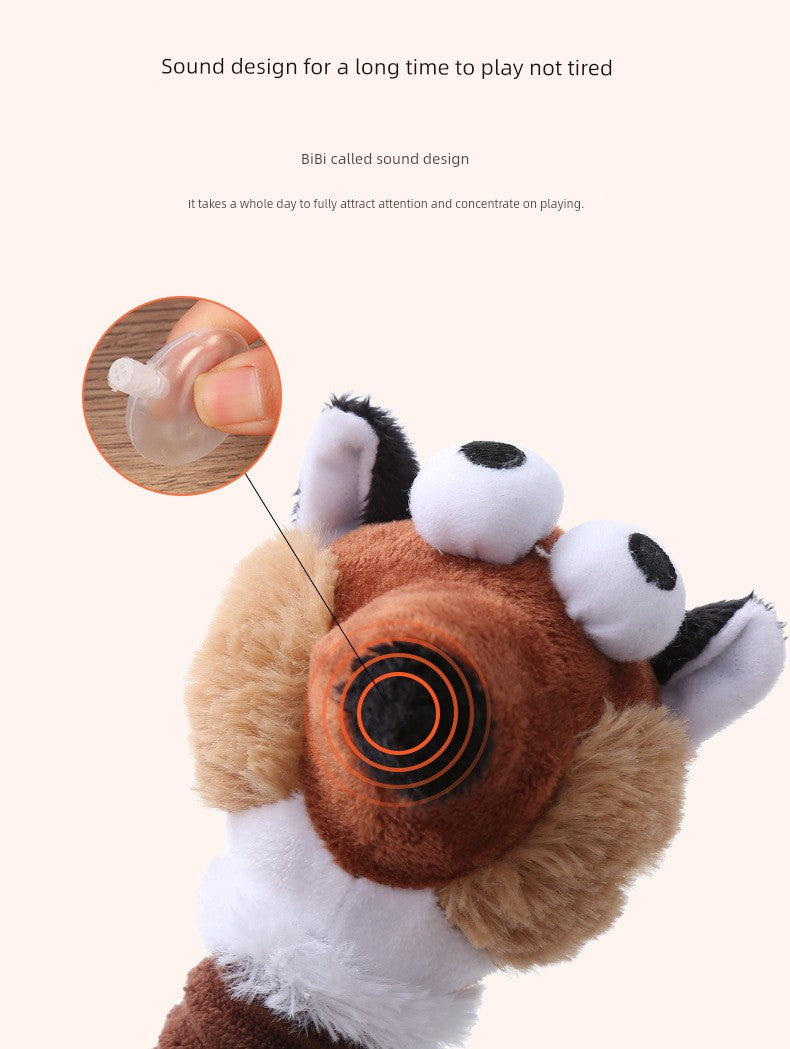 Long Cartoon Long Neck Animal Gnawing Dog Toy Sound Grinding Accompany Bichon Corgi Golden Retriever Samo