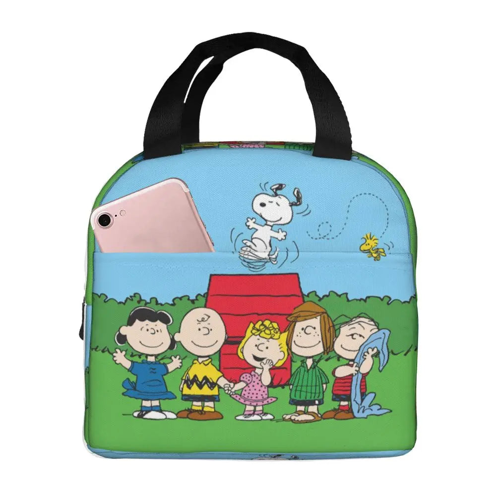 Cartoon Snoopy Insulated Lunch Bag - Portable Thermal Cooler Tot