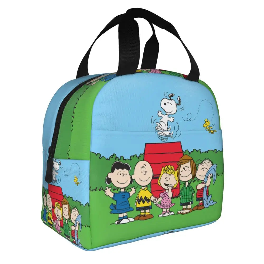 Cartoon Snoopy Insulated Lunch Bag - Portable Thermal Cooler Tot