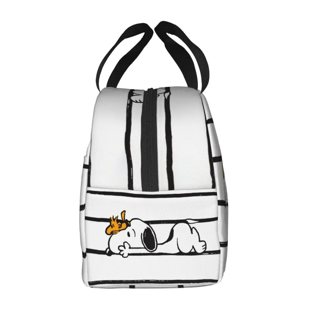 Cartoon Snoopy Insulated Lunch Bag - Portable Thermal Cooler Tot