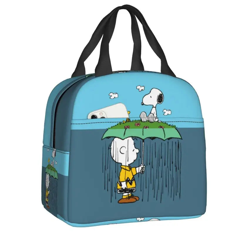 Cartoon Snoopy Insulated Lunch Bag - Portable Thermal Cooler Tot