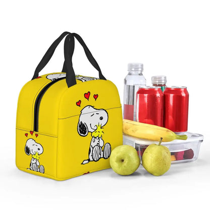 Cartoon Snoopy Insulated Lunch Bag - Portable Thermal Cooler Tot