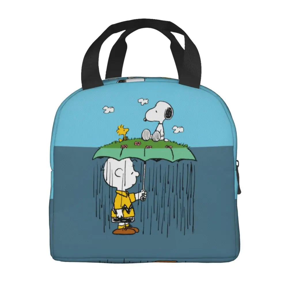 Cartoon Snoopy Insulated Lunch Bag - Portable Thermal Cooler Tot